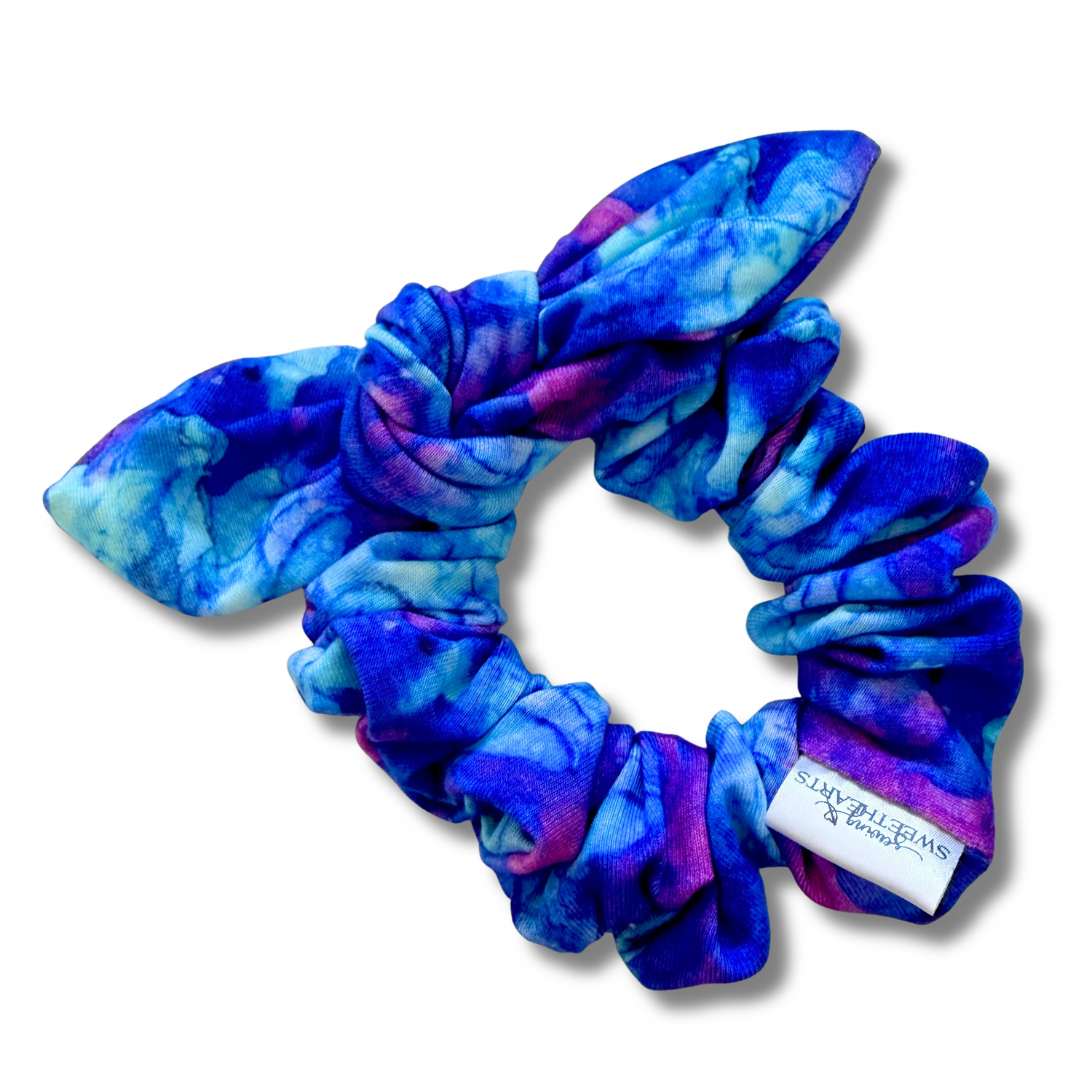 Aquamarine Bow Scrunchie Sewing Sweethearts