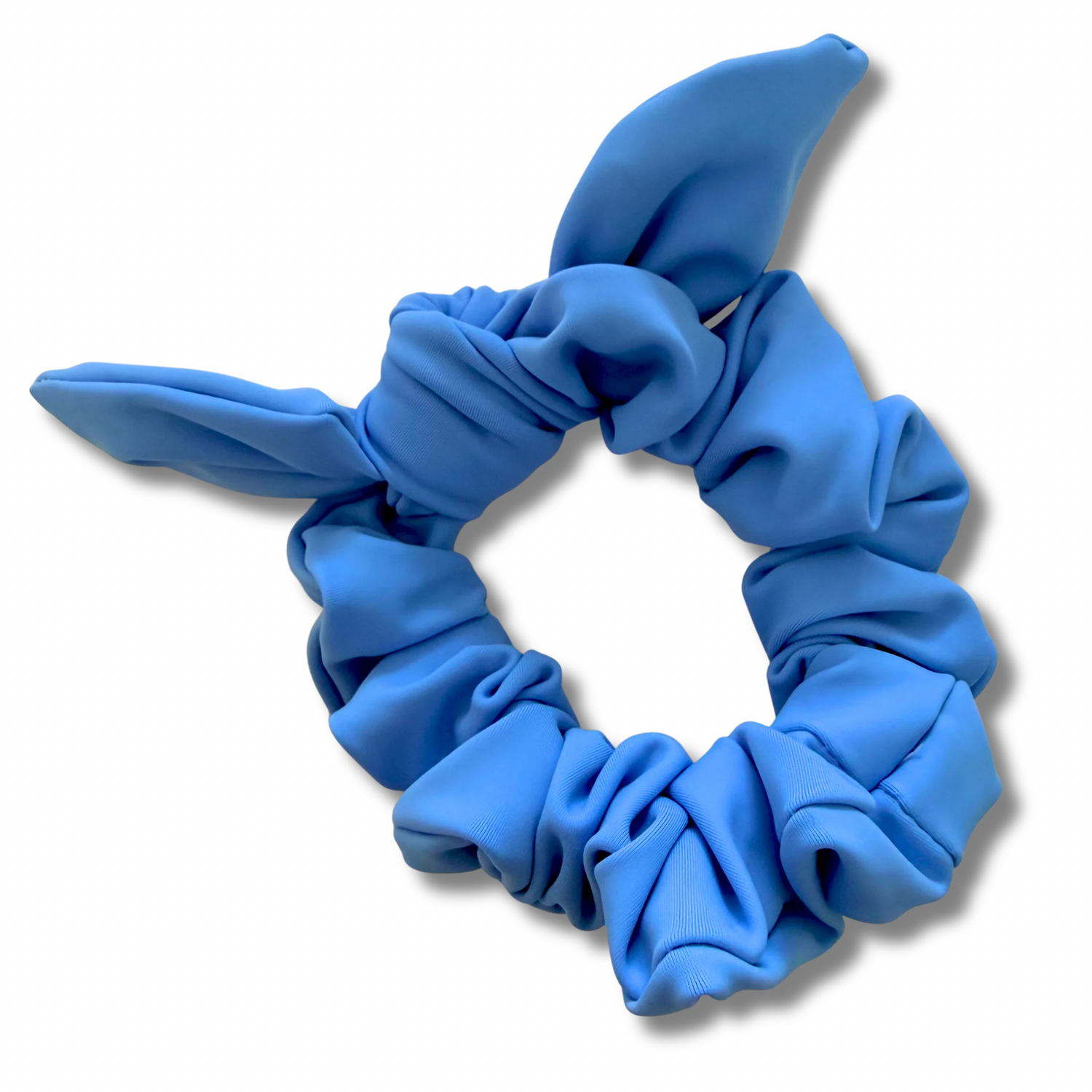 Light Blue Swim Bow Scrunchie Sewing Sweethearts