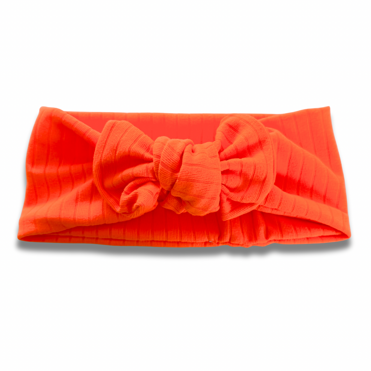 Neon Orange Ribbed Sweetie Headband Sewing Sweethearts