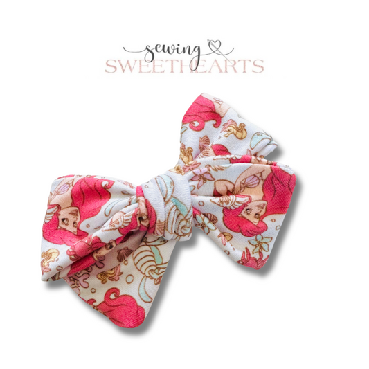 Pretty Mermaid Princess Bow  Sewing Sweethearts   