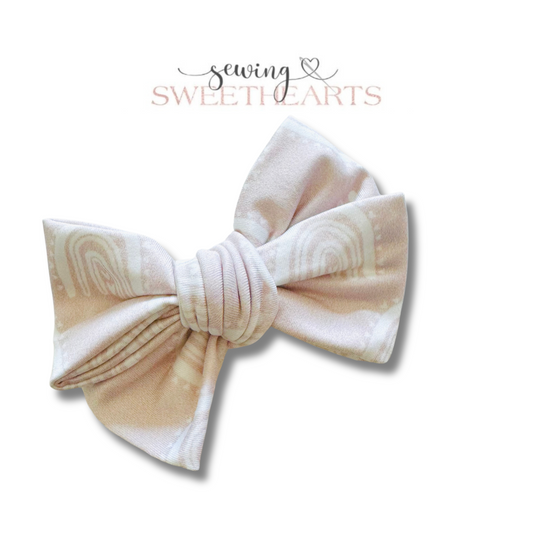 Blush Rainbows Bow  Sewing Sweethearts   