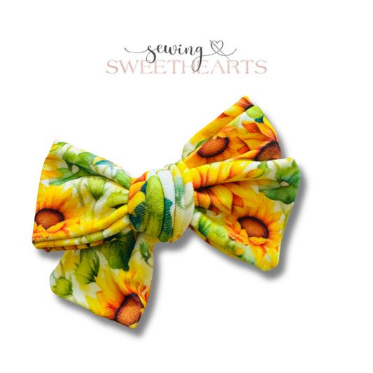 Sunflowers Bow  Sewing Sweethearts   