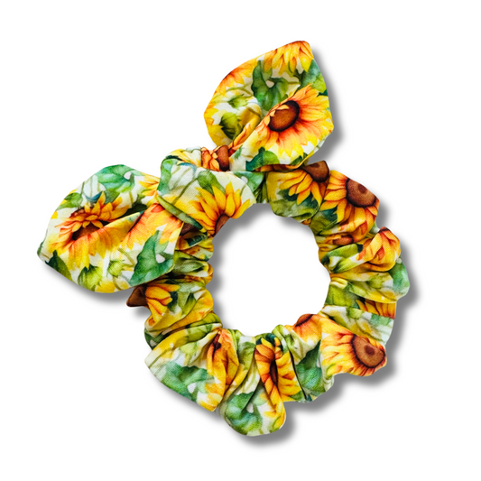 Sunflowers Bow Scrunchie  Sewing Sweethearts   