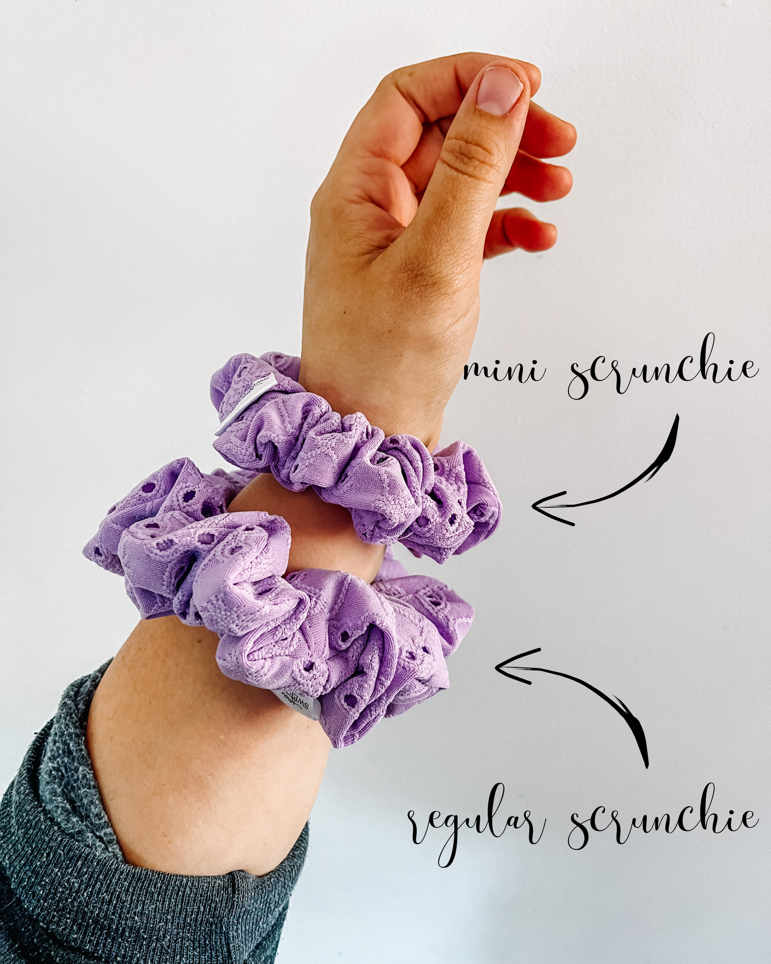 Minty Blue Satin Scrunchie Sewing Sweethearts