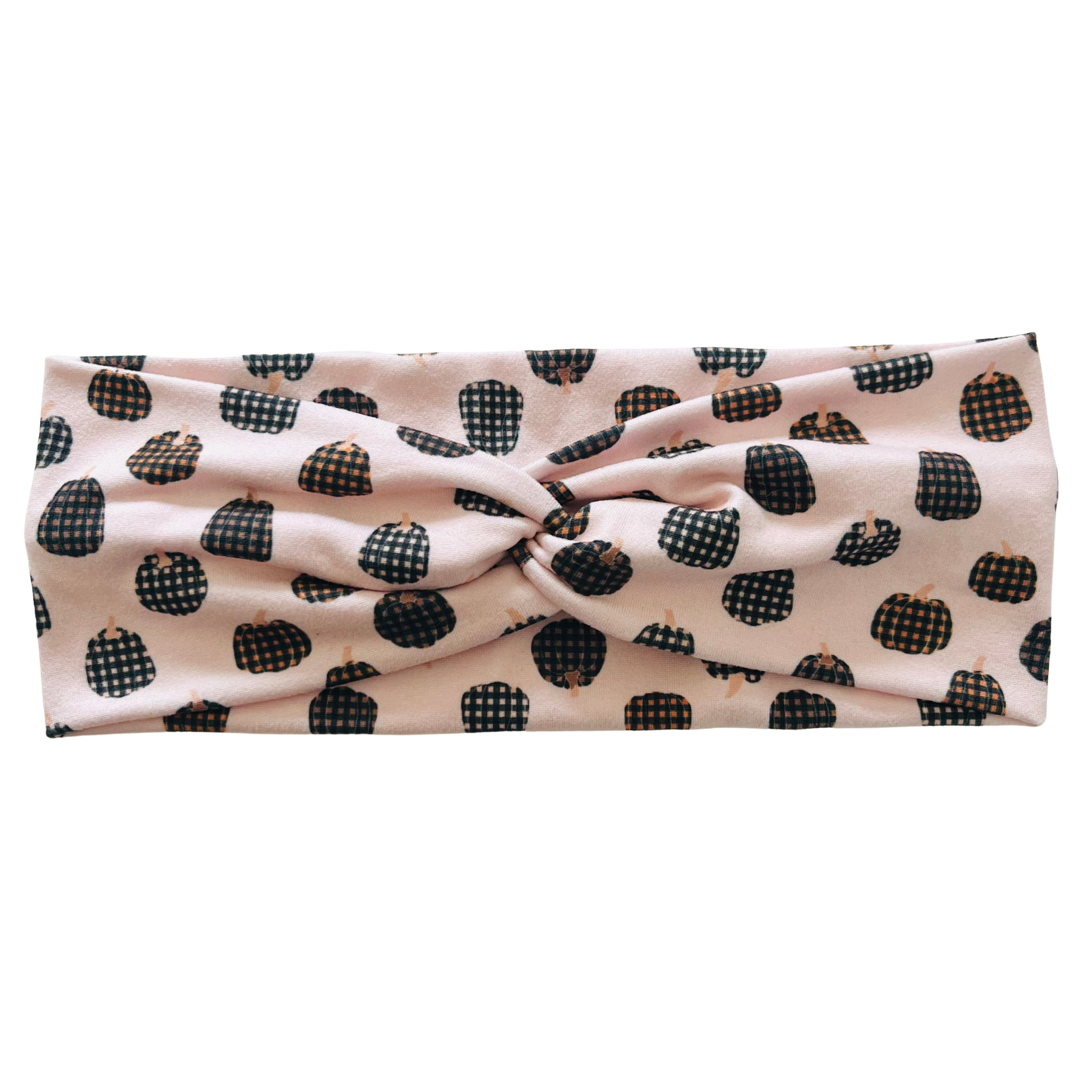 Pumpkin Plaid Sweetheart Headbands Sewing Sweethearts   