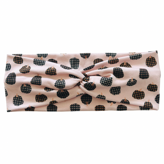 Pumpkin Plaid Sweetheart Headbands Sewing Sweethearts   