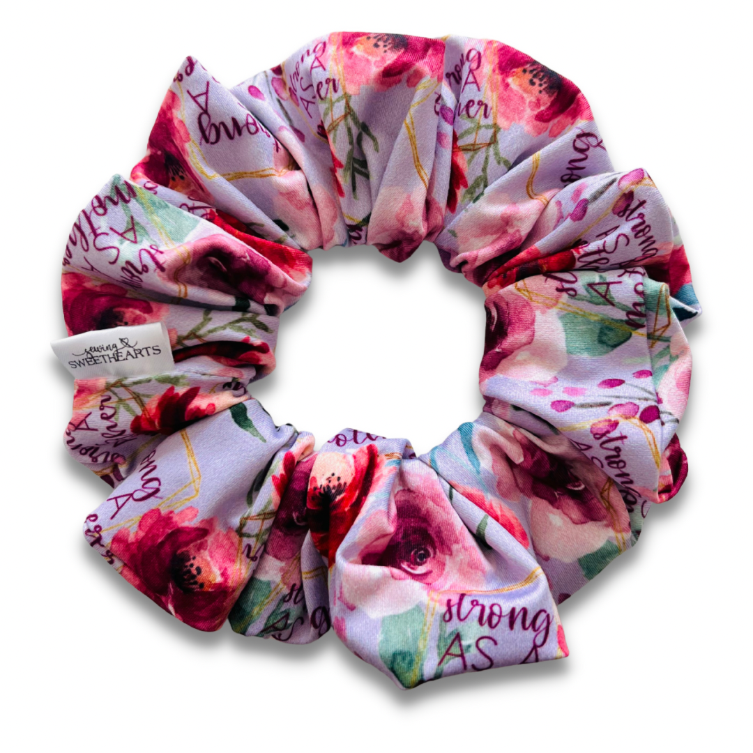 Strong as a Mother Scrunchie Scrunchies Sewing Sweethearts   