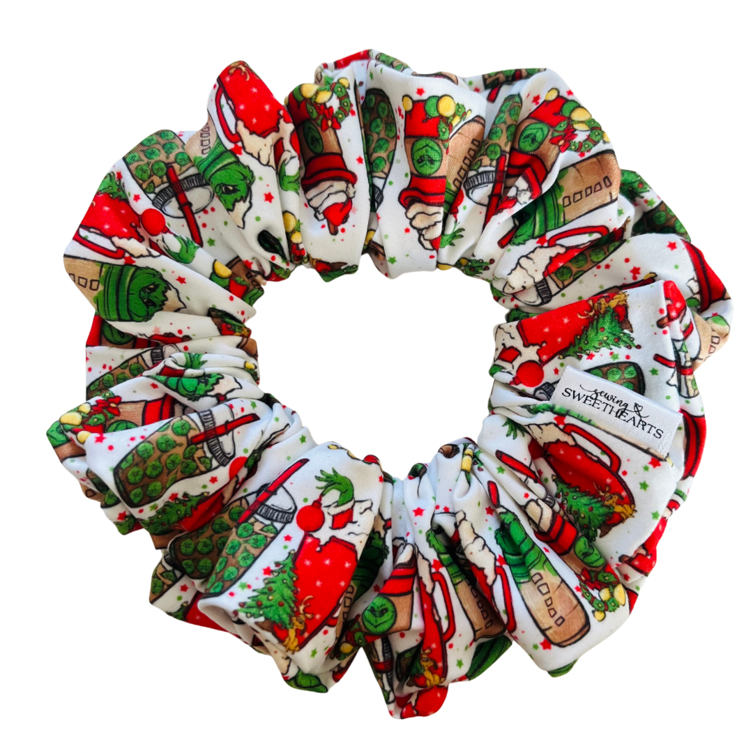 Grinchmas Blend Scrunchie Scrunchies Sewing Sweethearts   