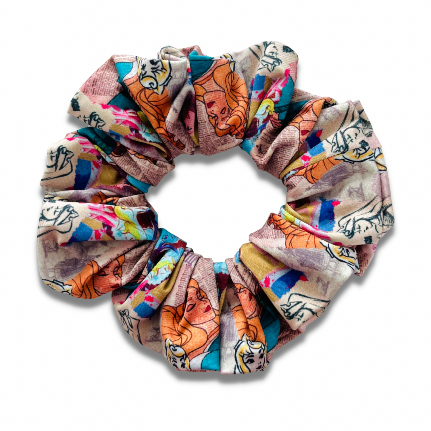 Vintage Sleeping Princess Scrunchie Scrunchies Sewing Sweethearts   