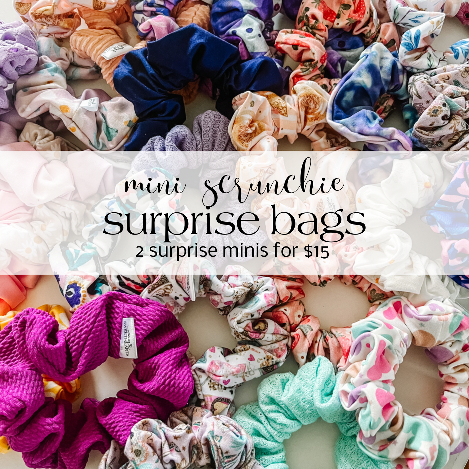 Surprise Mini Scrunchie Bag Scrunchies Sewing Sweethearts   