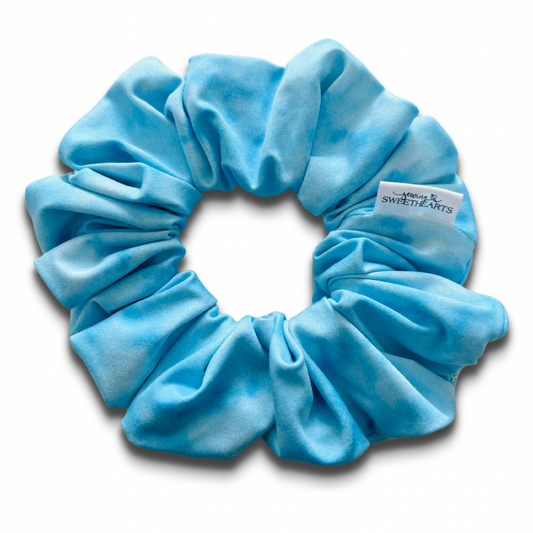 Watercolor Blue Scrunchie Scrunchies Sewing Sweethearts   