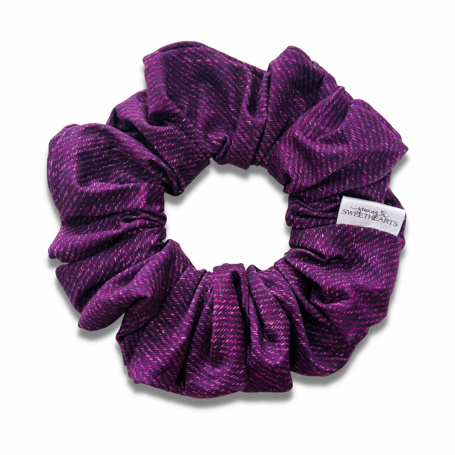 Purple Denim Scrunchie Scrunchies Sewing Sweethearts   