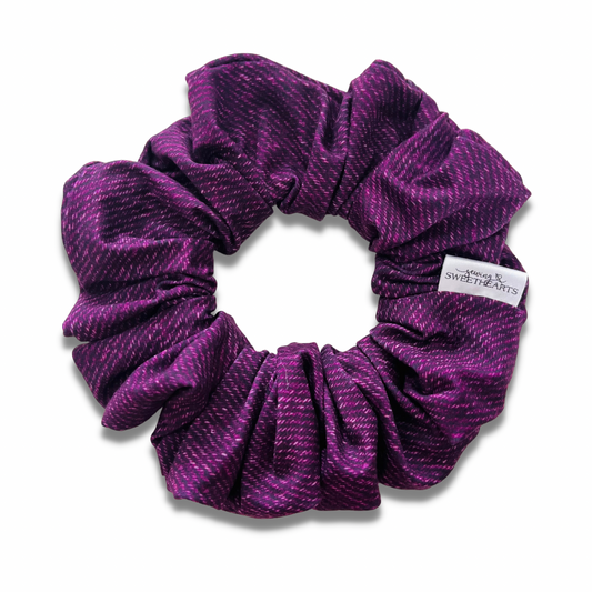Purple Denim Scrunchie Scrunchies Sewing Sweethearts   