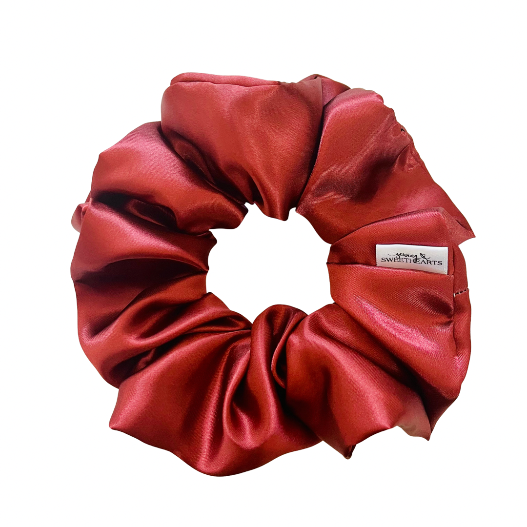Redwood Satin Scrunchie Scrunchies Sewing Sweethearts   